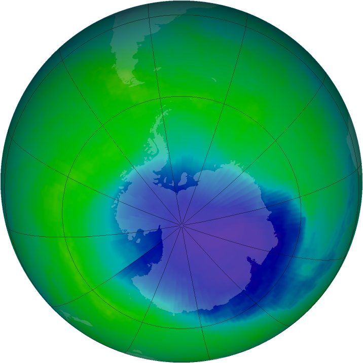 Ozone Map 2001-11-22